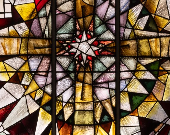 Lawrence Lee, detail of north aisle window (1957), Harlesdon Methodist Church, London NW10. | Photo: Peter Hildebrand