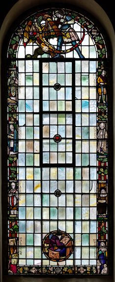 Edward Payne, early British saints window (1951-54), Christ Church, Chalford, Gloucestershire. | Photo: Peter Hildebrand