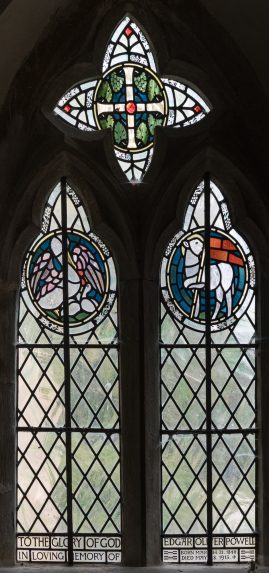 Heywood Sumner and James Powell & Sons, south aisle east window (1900), Church of St Mary, Longworth, Oxfordshire. | Photo: Peter Hildebrand