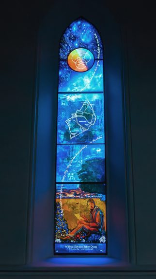 Natasha Redina, nave south window (2023), Church of All Saints, Dunsden, Oxfordshire. Natasha Redina, nave south window (2023), Church of All Saints, Dunsden, Oxfordshire. | Photo: Natasha Redina