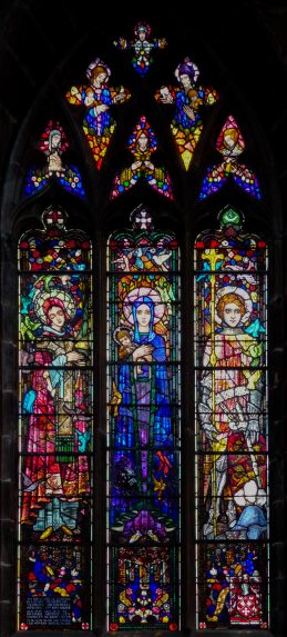 Harry Clarke and J Clarke & Sons, south aisle window (1920), Church of St Mary, Nantwich, Cheshire. Harry Clarke and J Clarke & Sons, south aisle window (1920), Church of St Mary, Nantwich, Cheshire. | Photo: Peter Hildebrand