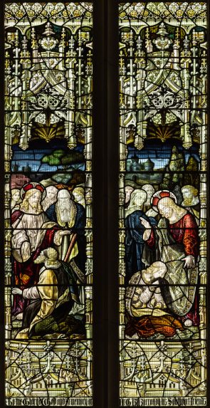 Percy Bacon Brothers, detail of south nave window (1898), Holy Trinity, Southport, Lancashire. Percy Bacon Brothers, detail of south nave window (1898), Holy Trinity, Southport, Lancashire. | Photo: Peter Hildebrand