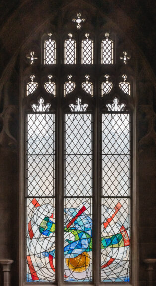 Mark Cazalet, 'Flight, The Holy Spirit' window (2002), Fraser Chapel, Manchester Cathedral. Mark Cazalet, 'Flight, The Holy Spirit' window (2002), Fraser Chapel, Manchester Cathedral. | Photo: Peter Hildebrand
