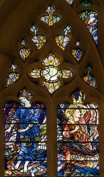 Karl Parsons, detail of Benedicite window (1926), Church of St Martin of Tours, Epsom, Surrey. | Photo: Peter Hildebrand