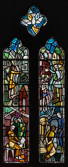 Castle Donnington - Pollen v2 Patrick Pollen, St John the Baptist window (c.1960), Church of St Edward King and Martyr, Castle Donnington, Leicestershire. | Photo: Peter Hildebrand