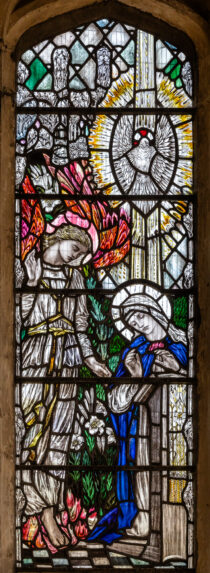 Christopher Whall, detail of east window (1913), Church of St Mary, Ashby Folville, Leicestershire. | Photo: Peter Hildebrand
