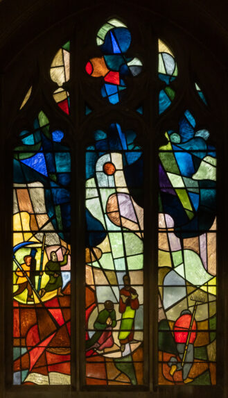 Patrick Pye, An Apparition of St Columba (1970), St Thomas More Catholic Church, East Dulwich, London. Patrick Pye, An Apparition of St Columba (1970), St Thomas More Catholic Church, East Dulwich, London. | Photo: Peter Hildebrand
