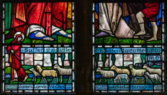Catherine O'Brien, detail of ‘Suffer Little Children to Come Unto Me’ (1928), Church of St Michael, Kirklington, North Yorkshire. Catherine O'Brien, detail of ‘Suffer Little Children to Come Unto Me’ (1928), Church of St Michael, Kirklington, North Yorkshire. | Photo: Peter Hildebrand