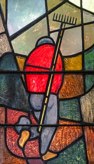 Patrick Pye, detail of An Apparition of St Columba (1970), St Thomas More Catholic Church, East Dulwich, London. Patrick Pye, detail of An Apparition of St Columba (1970), St Thomas More Catholic Church, East Dulwich, London. | Photo: Jozef Vrteil