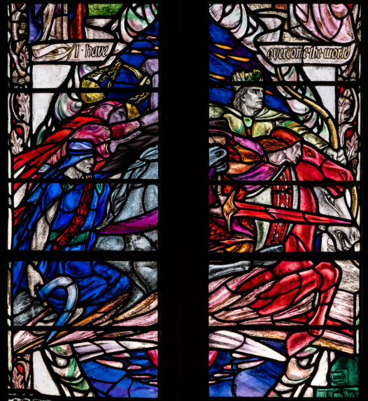 Douglas Strachan, detail of north wall of the north transept (1922), St Andrew's United Reformed Church, London NW3 Douglas Strachan, detail of north wall of the north transept (1922), St Andrew's United Reformed Church, London NW3 | Photo: Peter Hildebrand