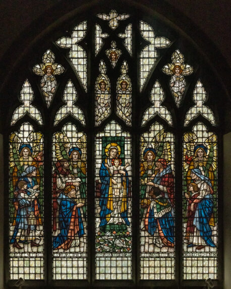 Selwyn Image and James Powell & Sons, west window (1915), Church of St Anselm, Hatch End, London. Selwyn Image and James Powell & Sons, west window (1915), Church of St Anselm, Hatch End, London. | Photo: Peter Hildebrand