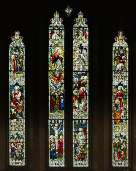 Henry James Salisbury, west window (1906), St Andrew’s United Reformed Church, Hampstead, London. | Photo: Peter Hildebrand